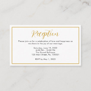 Recepción minimalista elegante de Boda de la Front