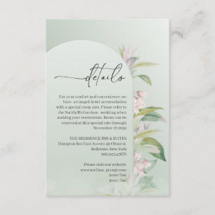 Recepción Moda acuarela sage green arch rubete tarjeta de de