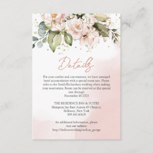 Recepción Moda de la tarjeta de detalles del Boda de Floral