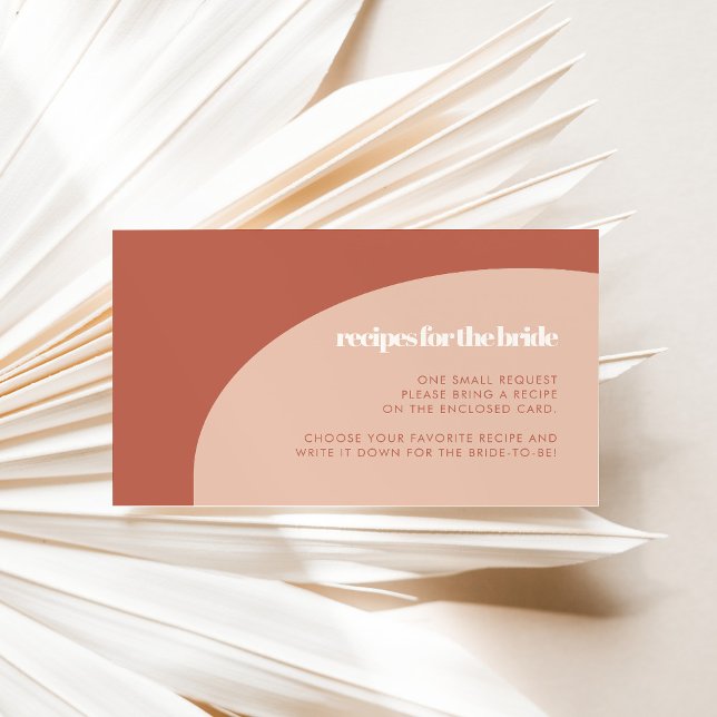 Recepción Moda melocotón terracota Ducha de novia Tarjeta re (Subido por el creador)