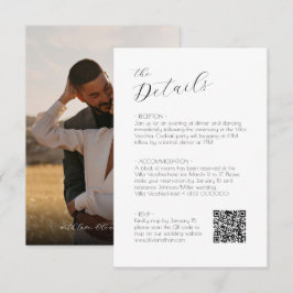 Recepción Moda Script Wedding rsvp y tarjeta de gabinete