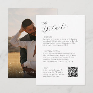 Recepción Moda Script Wedding rsvp y tarjeta de gabinete
