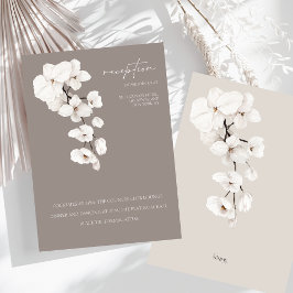 Recepción moderna de Boda Orquídea Blanca Gris