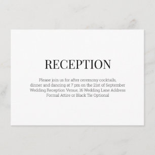 Recepción moderna de bodas blancas y negras
