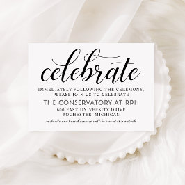 Recepción moderna de casamiento en blanco y negro