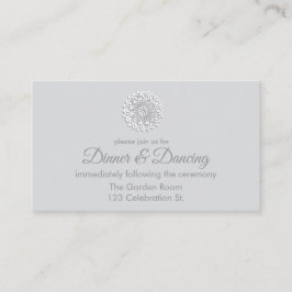 Recepción moderna de papel blanco corte Mandala