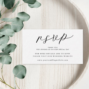 Recepción Moderno y elegante tarjeta de RSVP para sitio web