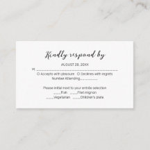 Monograma Boda Floral Tarjeta de Gabinete RSVP
