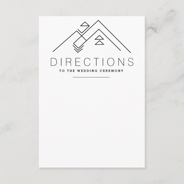 Recepción Montaña geométrica | Tarjeta de dirección del Pers (Anverso)