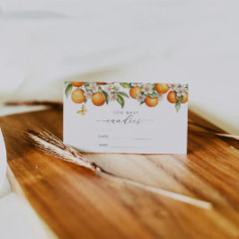 Recepción Naranjas Y Vegetación Cuántos Candies Tarjeta De J