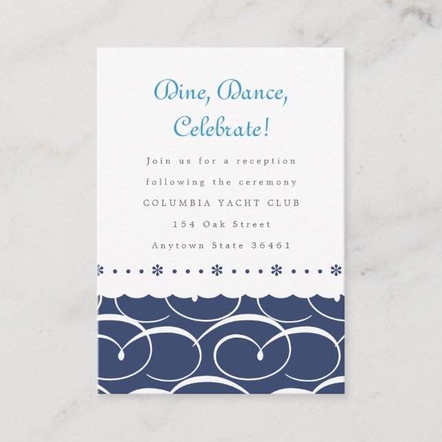 Recepción náutica o tarjeta de información (Anverso)