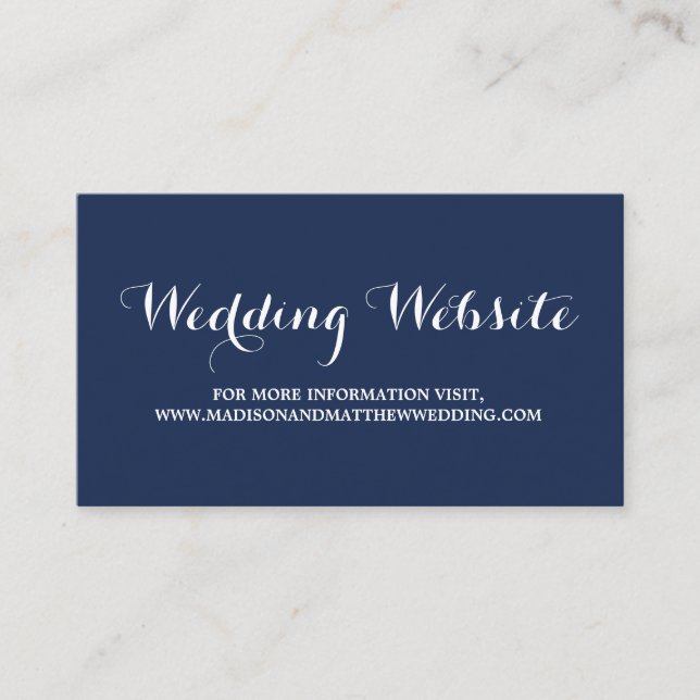 Recepción Náutico | Tarjeta de sitio web de boda (Anverso)