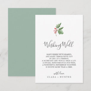 Recepción Navidades Boda de Verdor Deseando Buena Tarjeta