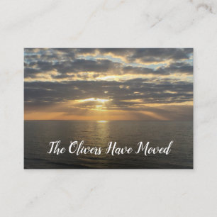 Recepción Nos hemos mudado a la tarjeta de inserción de foto