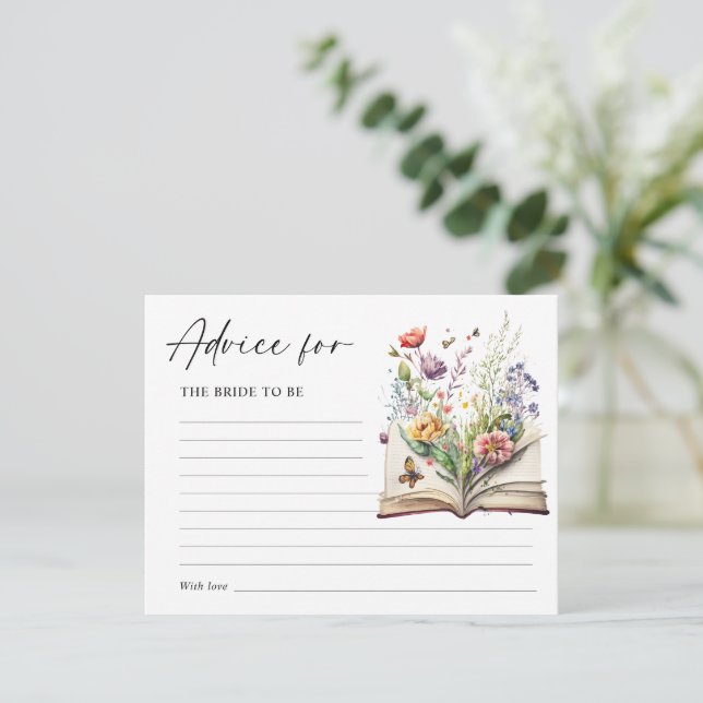 Recepción Nueva Tarjeta de Consejo de Libro Floral Capítulo  (Anverso de pie)