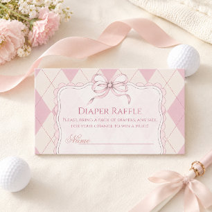 Recepción Nuevo en la tarjeta de pañal para baby shower de g