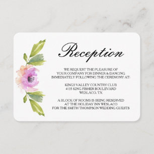 Recepción nupcial cepillada de la acuarela de las