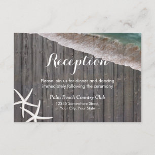 Recepción nupcial de madera de la playa del fondo