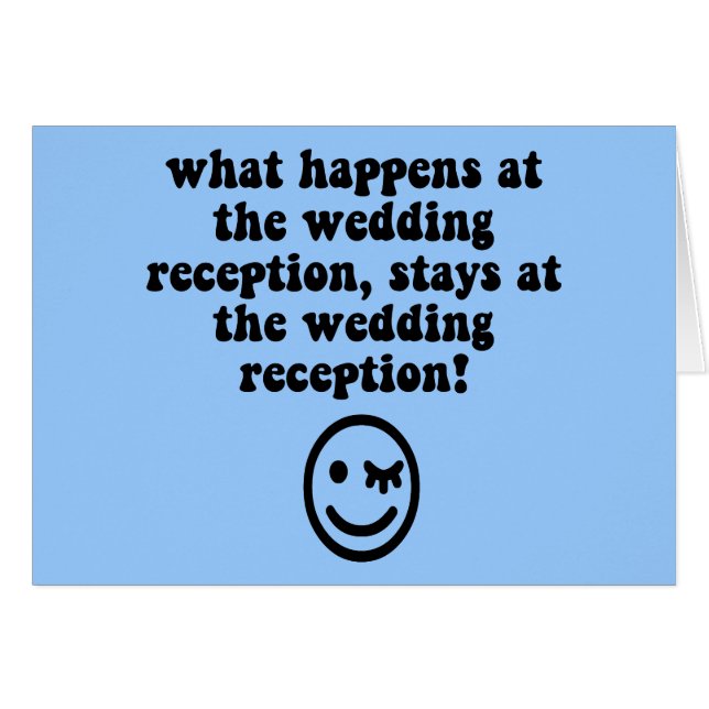 Recepción nupcial divertida (Anverso (Horizontal))