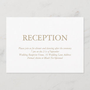 Recepción nupcial elegante del oro blanco