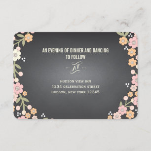 Recepción nupcial floral de la guirnalda del