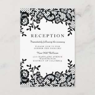 Recepción nupcial formal del cordón negro elegante