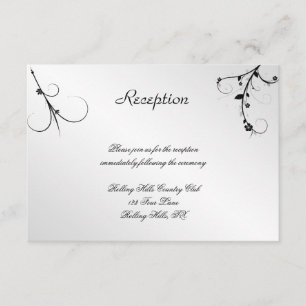 Recepción nupcial gay floral blanca negra elegante