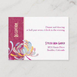 Recepción o registro de la boda floral de Fuchsia