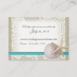 Recepción Ocean Romance pequeña tarjeta de inserción