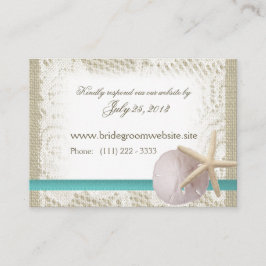 Recepción Ocean Romance pequeña tarjeta de inserción