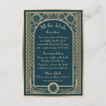 Oro Ornate - Tarjeta de cerramiento de boda