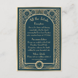 Recepción Oro Ornate - Tarjeta de cerramiento de boda