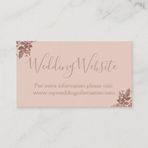 Recepción Oro Rosa - Inserción de tarjeta web Boda rosa de R