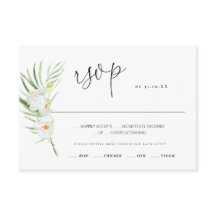 Orquídea Blanca | tarjeta de respuesta del Boda RS