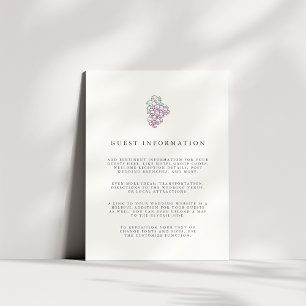 Recepción País del vino Tarjeta de inscripción de informac