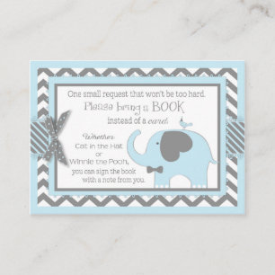 Recepción Pájaro elefante azul lleva tarjeta de libro