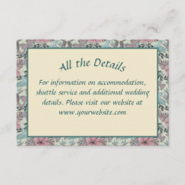 Recepción Pájaro zumbador e hibisco - tarjeta de recinto bod