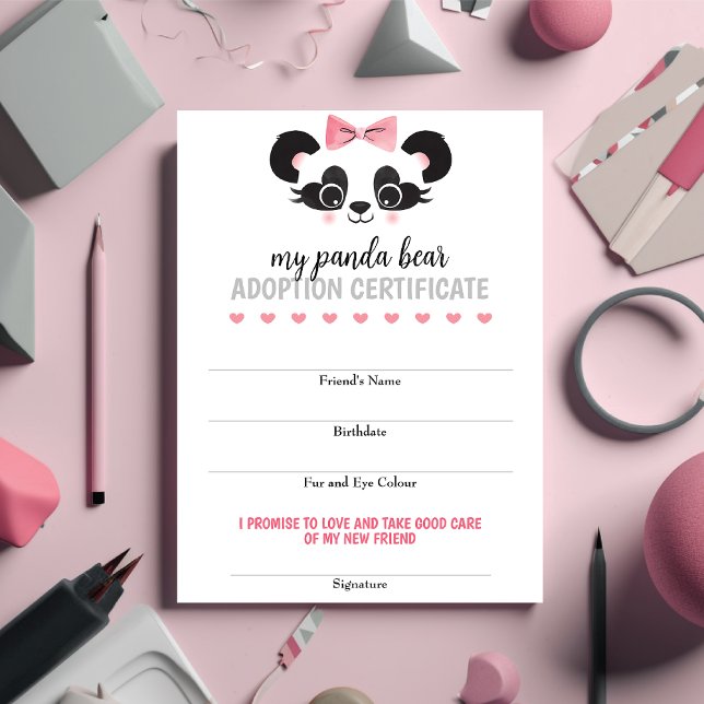 Recepción Panda Bear Pink Adopta Una Tarjeta De Juego De Ami (Subido por el creador)