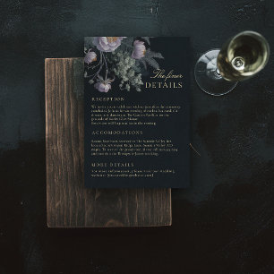 Recepción Peony Moody Boda Finer Detalles Tarjeta de Gabinet