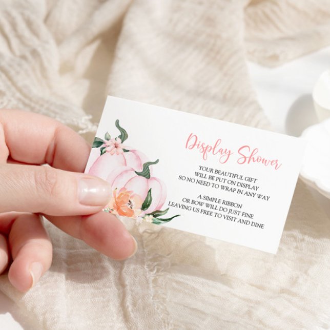 Recepción Pequeña pantalla de calabaza Baby Shower Tarjeta d (Subido por el creador)