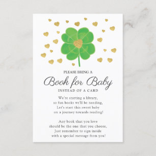 Recepción Pequeña tarjeta de Baby Shower Shamrock para bebé