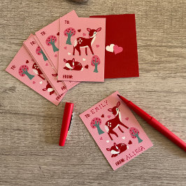 Recepción Pequeña tarjeta de Día de San Valentín plana con c