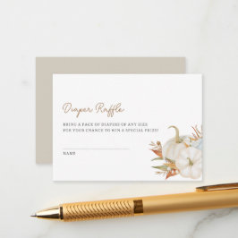 Recepción Pequeña tarjeta de envoltura de pañal de calabaza