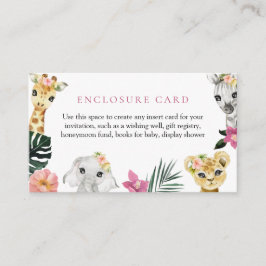 Recepción Pequeña tarjeta de gabinete Baby Shower Wild One J