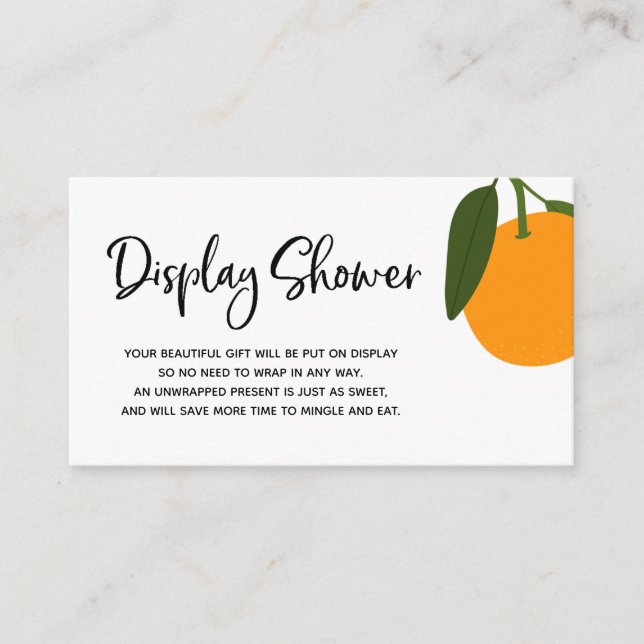 Recepción Pequeña tarjeta de inserción de la ducha de pantal (Anverso)