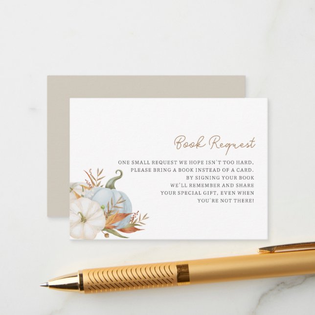 Recepción Pequeños libros de calabaza para la tarjeta de cie (Anverso/Reverso In Situ)