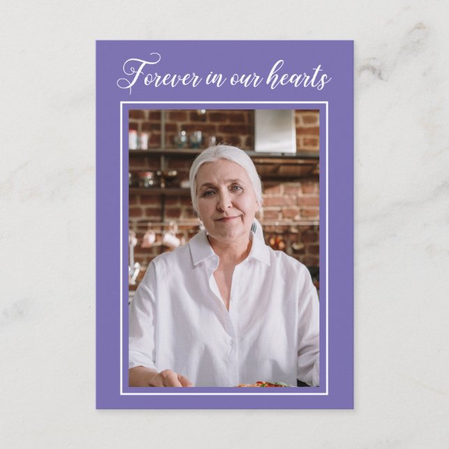 Recepción Periwinkle Para Siempre En Nuestra Tarjeta De Orac (Anverso)