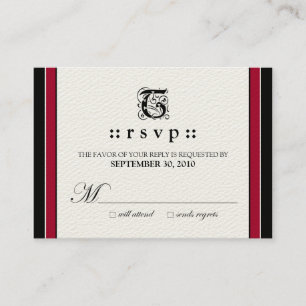 Recepción ::personalizado: Tarjeta RSVP de 3,5 x 2,5" simple