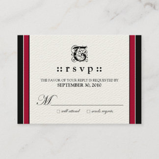 Recepción ::personalizado: Tarjeta RSVP de 3,5 x 2,5" simple