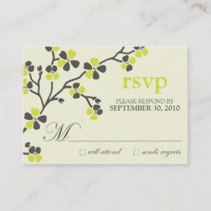 Recepción :personalizado: tarjeta rsvp de flor de cítricos
